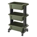 JEJ Astage Heavy-Duty Mobile Tool Trolley with Container Top Design Green Black