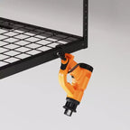 FLEXIMOUNTS OHK36B-E Scaffale da Soffitto 91x183cm per Garage con 8 Ganci Accessori Nero
