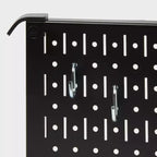 Pannello Forato Quadrato in Metallo da 16" - Brightroom™: Organizzatore da Parete e Garage, Acciaio al Carbonio, Nero, Capacità 45 kg