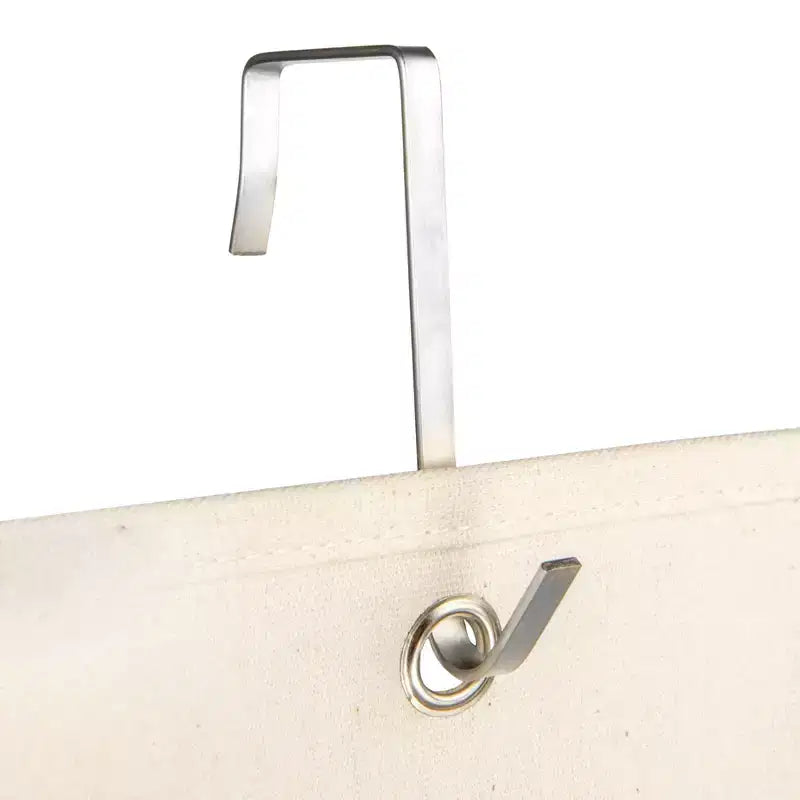 Organizer per cappelli e berretti Household Essentials Over the Door in misto cotone con 15 appendini a strappo, colore naturale