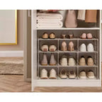 Joseph Joseph Scarpiera Regolabile Level Plus - Contiene 12 Paia: Struttura Autoportante in Acciaio al Carbonio, Bianco Sporco, Larghezza 75.7 cm