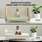 Beautyrest Silver PureAir Materasso per Lettino e Bambino a Due Fasi - Greenguard Gold - Bianco/Verde
