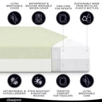 Beautyrest Silver PureAir Materasso per Lettino e Bambino a Due Fasi - Greenguard Gold - Bianco/Verde