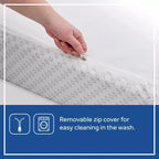 Sealy Refresh Materasso in schiuma traspirante in maglia per culla da 6" - Bianco: Lato Rigido/Lato Morbido, Ipoallergenico, Fodera Impermeabile