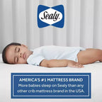Sealy Refresh Materasso in schiuma traspirante in maglia per culla da 6" - Bianco: Lato Rigido/Lato Morbido, Ipoallergenico, Fodera Impermeabile