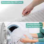 Sealy Refresh Materasso in schiuma traspirante in maglia per culla da 6" - Bianco: Lato Rigido/Lato Morbido, Ipoallergenico, Fodera Impermeabile