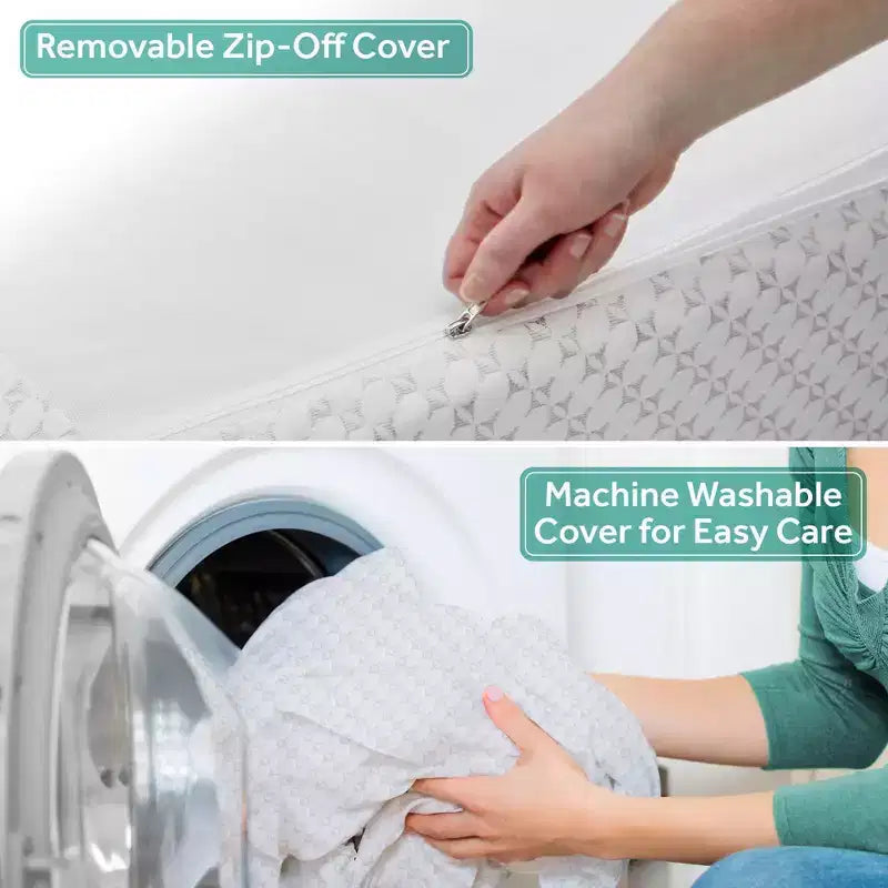Sealy Refresh Materasso in schiuma traspirante in maglia per culla da 6" - Bianco: Lato Rigido/Lato Morbido, Ipoallergenico, Fodera Impermeabile