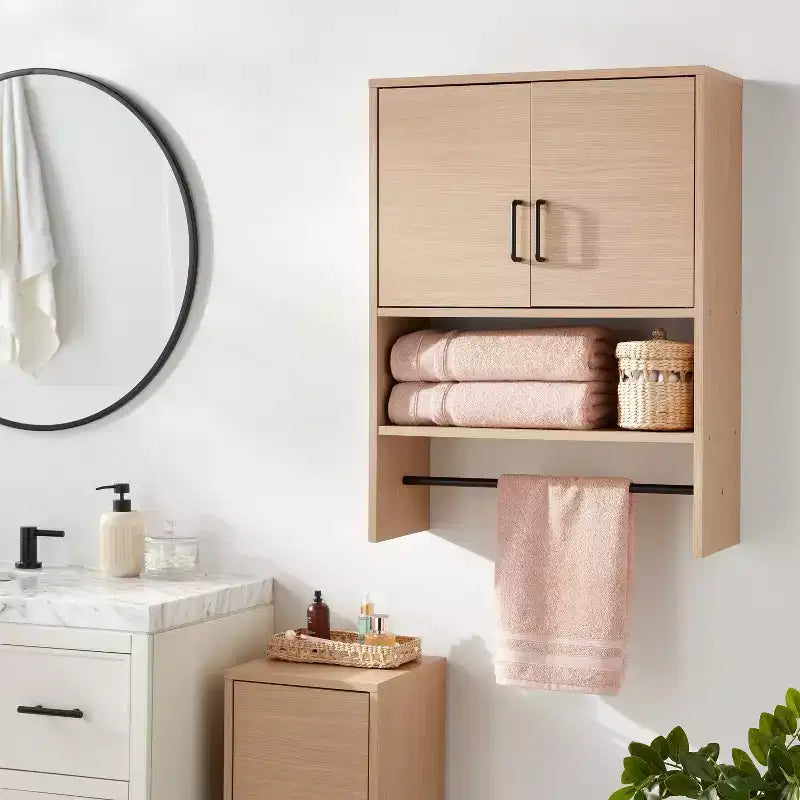 Mobiletto da bagno a muro in materiali misti - Brightroom™