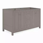 Alaterre Furniture Williamsburg Mobile da bagno doppio lavabo 60 pollici - Mobile autoportante senza piano, grigio