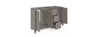 Alaterre Furniture Williamsburg Mobile da bagno doppio lavabo 60 pollici - Mobile autoportante senza piano, grigio