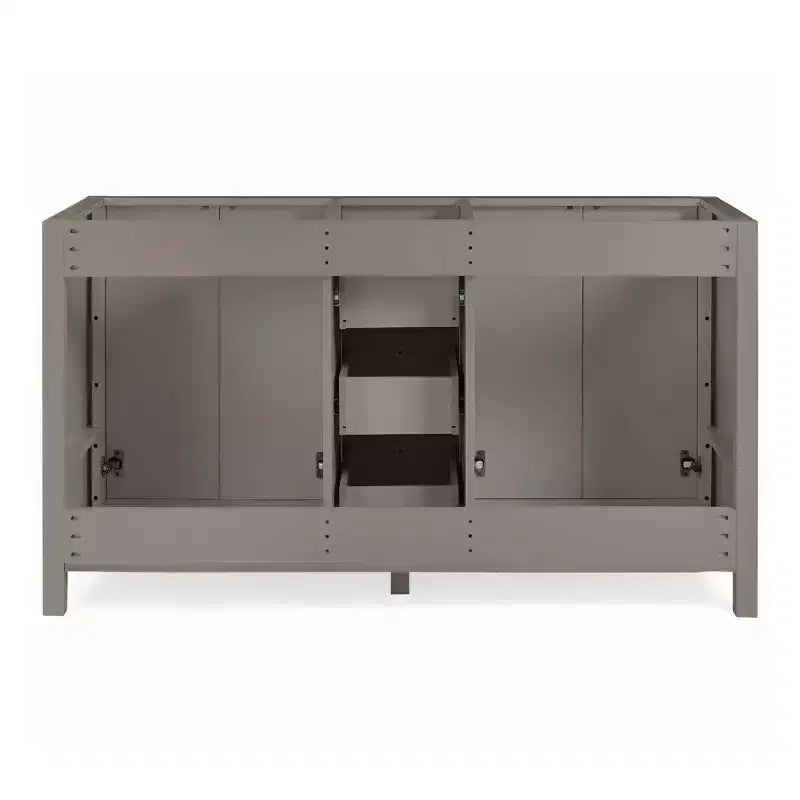Alaterre Furniture Williamsburg Mobile da bagno doppio lavabo 60 pollici - Mobile autoportante senza piano, grigio