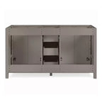 Alaterre Furniture Williamsburg Mobile da bagno doppio lavabo 60 pollici - Mobile autoportante senza piano, grigio