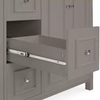 Alaterre Furniture Williamsburg Mobile da bagno doppio lavabo 60 pollici - Mobile autoportante senza piano, grigio