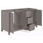 Alaterre Furniture Williamsburg Mobile da bagno doppio lavabo 60 pollici - Mobile autoportante senza piano, grigio