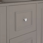Alaterre Furniture Williamsburg Mobile da bagno doppio lavabo 60 pollici - Mobile autoportante senza piano, grigio