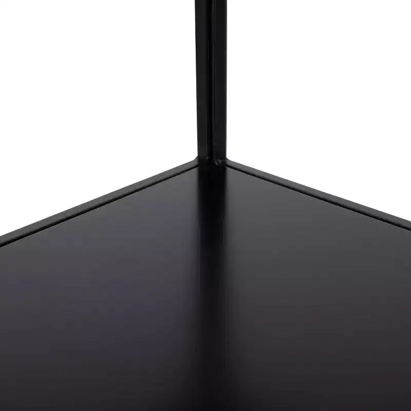 Kate & Laurel All Things Decor 24"x17"x38" Mensola angolare da parete Melora in metallo e legno, nera