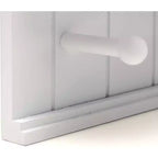 Kiera Grace 24"x4" Kian Mensola a Parete Sospesa con 5 Pioli Bianca: Espositore Integrato, MDF, Ferramenta in Metallo