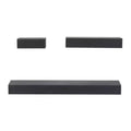 Set of 3 Wood Wall Shelves Black: CosmoLiving by Cosmopolitan, Modern Floating Shelf Set