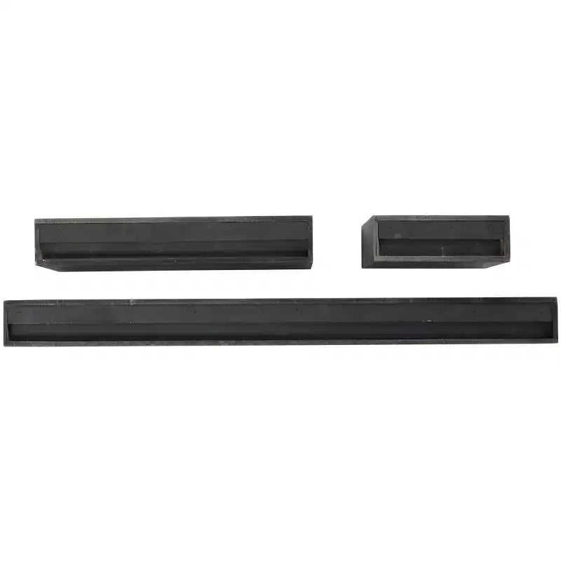 Set di 3 Mensole da Parete in Legno Nere: CosmoLiving by Cosmopolitan, Set Moderno di Mensole Galleggianti