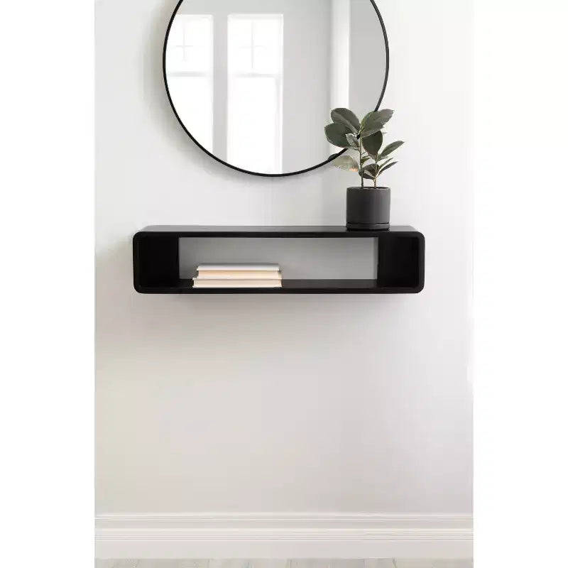Kate & Laurel All Things Decor 76x18x18cm Deguara Scaffale Galleggiante Nero