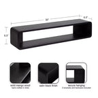 Kate & Laurel All Things Decor 76x18x18cm Deguara Scaffale Galleggiante Nero