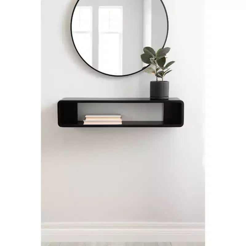 Kate & Laurel All Things Decor 76x18x18cm Deguara Scaffale Galleggiante Nero