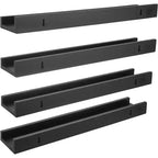Kiera Grace (Set di 4) Mensole a muro Drea da 58,42 cm Nere: Organizzazione galleggiante moderna, Composito MDF decorativo