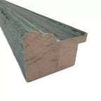 Specchio da parete per bagno in legno riciclato non bisellato da 40"x28" verde acqua/grigio - Amanti Art: rettangolare moderno, montaggio a parete, include l'hardware