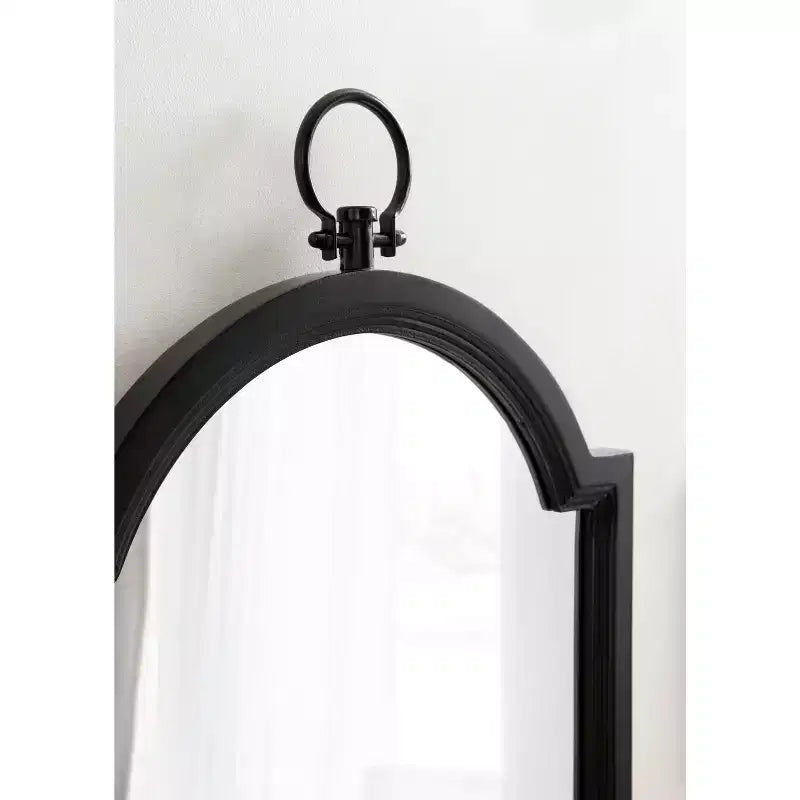 Kate & Laurel All Things Decor Specchio da parete Ohara Arch 18"x30" Nero: Stile tradizionale, Parte superiore arrotondata, Montaggio a parete