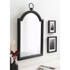 Kate & Laurel All Things Decor Specchio da parete Ohara Arch 18"x30" Nero: Stile tradizionale, Parte superiore arrotondata, Montaggio a parete