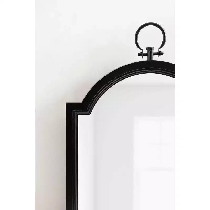 Kate & Laurel All Things Decor Specchio da parete Ohara Arch 18"x30" Nero: Stile tradizionale, Parte superiore arrotondata, Montaggio a parete