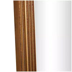 Specchio da parete ovale in legno 51"x22" con cornice intagliata tridimensionale marrone - Olivia & May