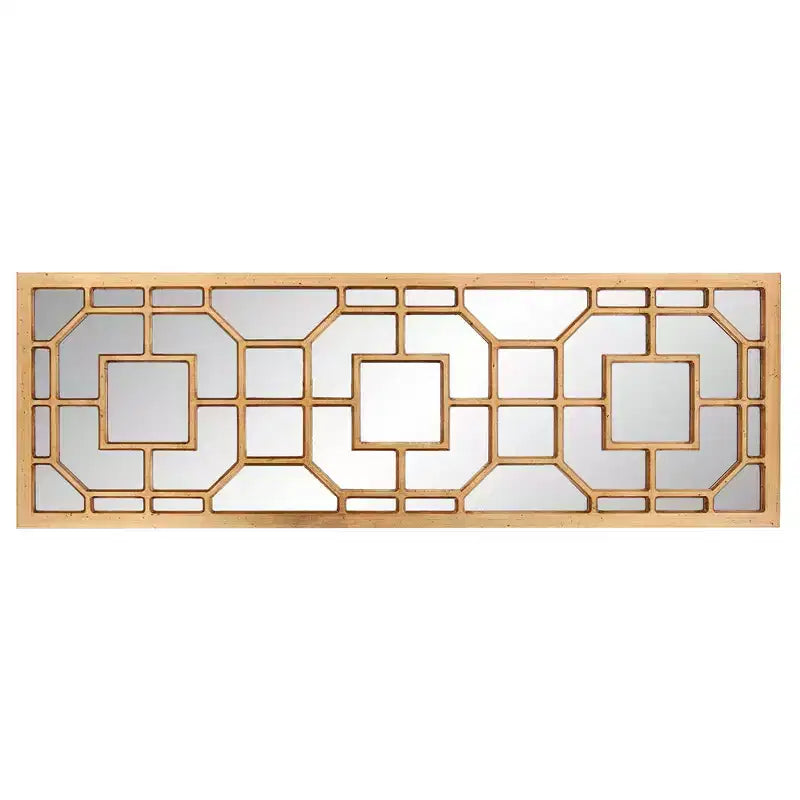 Specchio Howard Elliott Aldrich, 46"x15.75", con cornice, oro antico: stile moderno, montaggio a parete in MDF, nessun assemblaggio richiesto