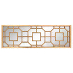 Specchio Howard Elliott Aldrich, 46"x15.75", con cornice, oro antico: stile moderno, montaggio a parete in MDF, nessun assemblaggio richiesto