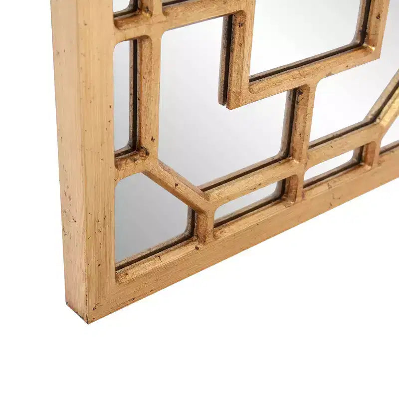 Specchio Howard Elliott Aldrich, 46"x15.75", con cornice, oro antico: stile moderno, montaggio a parete in MDF, nessun assemblaggio richiesto