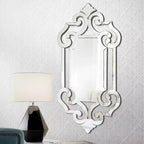 Specchio da parete senza cornice a figura intera Howard Elliott 54"x14" Allan Andrews Collezione Whitby: stile moderno, materiale vetro, montaggio a parete