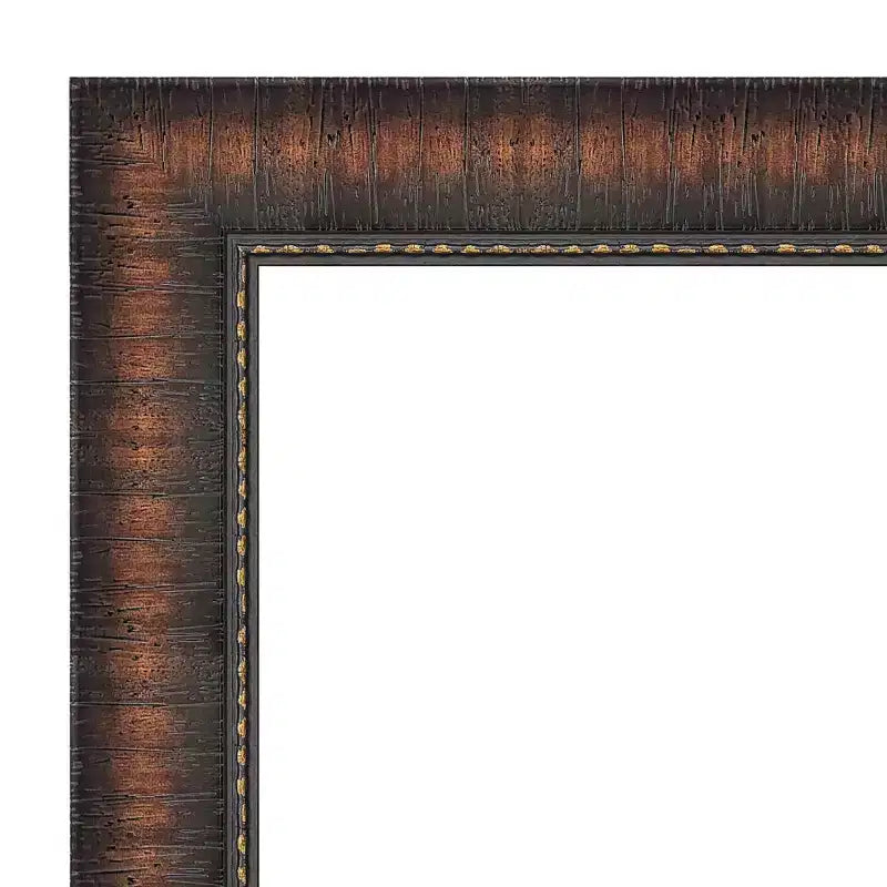 Specchio Amanti Art 28"x64" da appoggio a figura intera senza smussatura Caleb Brown con cornice: Stile rustico da fattoria, cornice in polistirene
