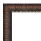 Specchio Amanti Art 28"x64" da appoggio a figura intera senza smussatura Caleb Brown con cornice: Stile rustico da fattoria, cornice in polistirene