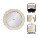 Kate & Laurel All Things Decor Specchio da parete rotondo Jonesport 26"x26" Naturale