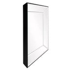 Specchio da parete decorativo moderno quadrato Howard Elliott Vogue, colore argento: 22"x22", cornice in vetro e legno, nessun assemblaggio richiesto