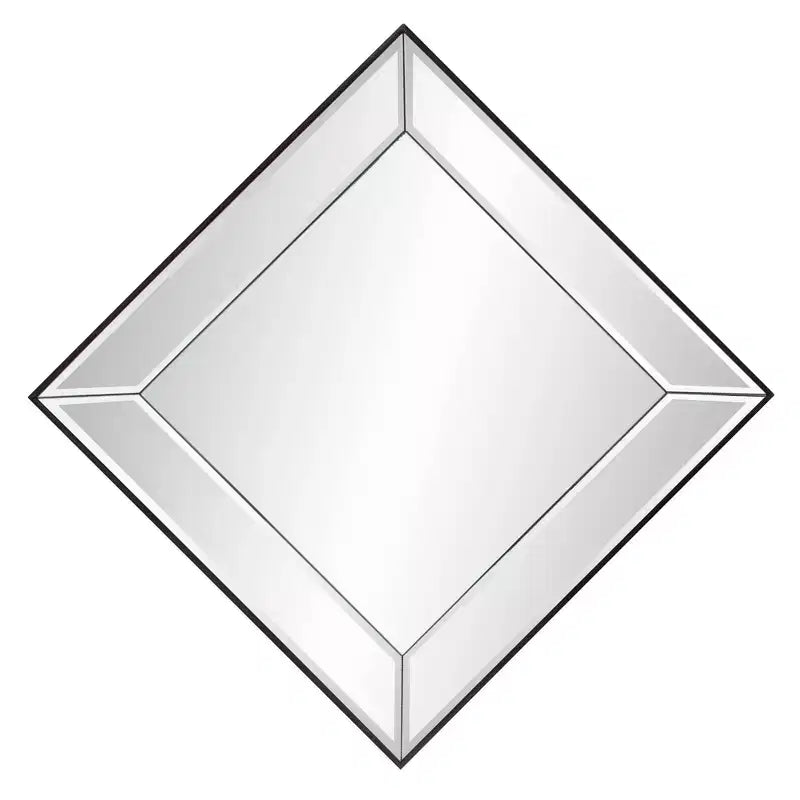 Specchio da parete decorativo moderno quadrato Howard Elliott Vogue, colore argento: 22"x22", cornice in vetro e legno, nessun assemblaggio richiesto