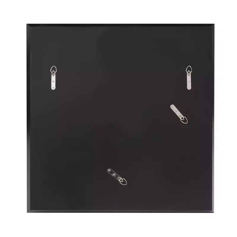 Specchio da parete decorativo moderno quadrato Howard Elliott Vogue, colore argento: 22"x22", cornice in vetro e legno, nessun assemblaggio richiesto