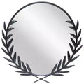 22"x21" Emperor Wall Mirror Black - Infinity Instruments: Grecian Iron Frame, No Assembly Required