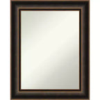 24"x30" Villa Wood Wall Mirror, Oil Rubbed Bronze Frame, No Assembly - Amanti Art
