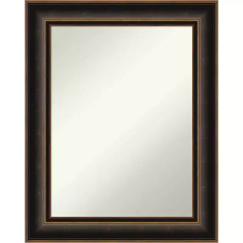 24"x30" Villa Wood Wall Mirror, Oil Rubbed Bronze Frame, No Assembly - Amanti Art