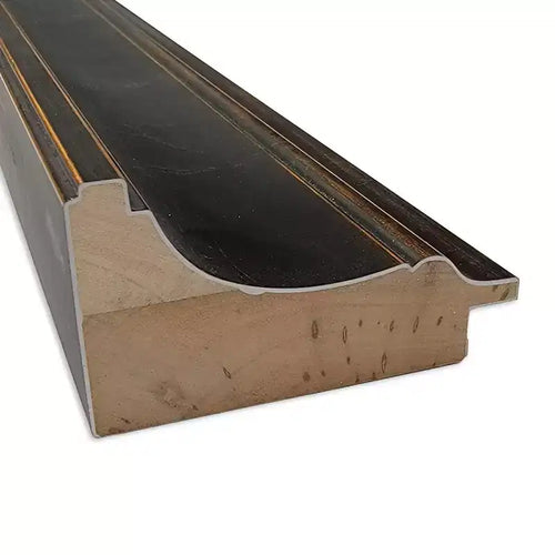 Specchio da parete Villa in legno da 24"x30", cornice in bronzo anticato, nessun assemblaggio - Amanti Art