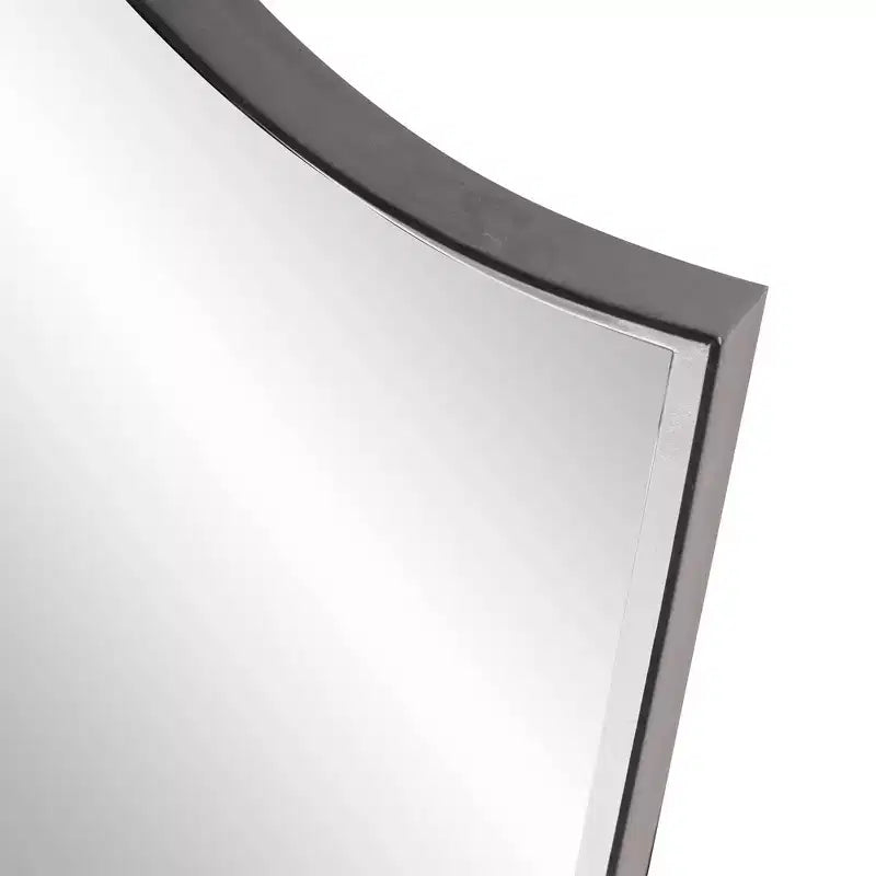 Specchio da Parete Ad Arco Howard Elliott 41.5"x29" con Cornice in Ferro Grigio Opaco: Stile Moderno, Nessun Assemblaggio, Montaggio a Parete