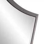 Specchio da Parete Ad Arco Howard Elliott 41.5"x29" con Cornice in Ferro Grigio Opaco: Stile Moderno, Nessun Assemblaggio, Montaggio a Parete
