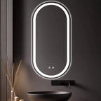 WallBeyond 15.75"x31.5" Specchio da bagno ovale a LED trasparente