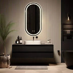 WallBeyond 15.75"x31.5" Specchio da bagno ovale a LED trasparente